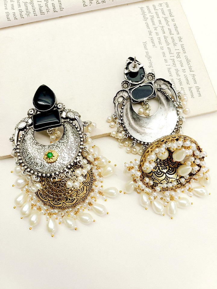 Nyra Black Oxidized Jhumki