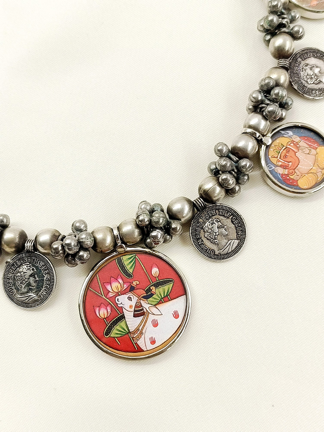 Samantha Multi Colour Oxidized Neckpiece