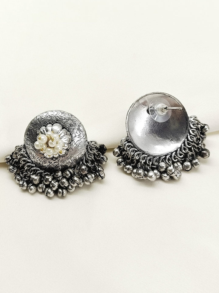 Natasha White Pearl Oxidized Tops