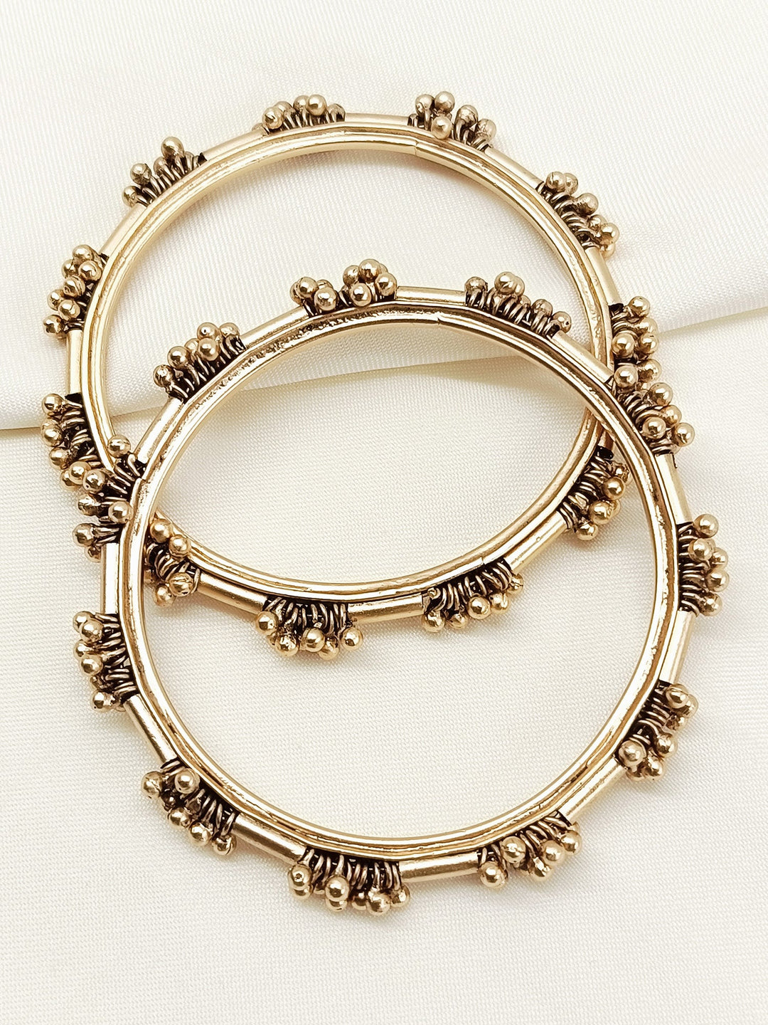 Savitri Golden Antique Bangles Pair