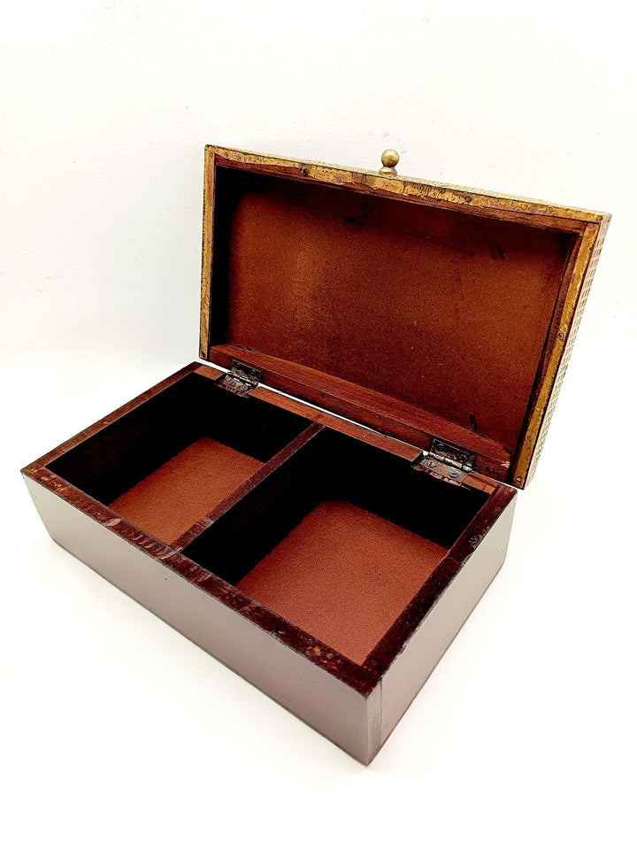 Bandhani Wood & Brass Fitted Jewellery Box