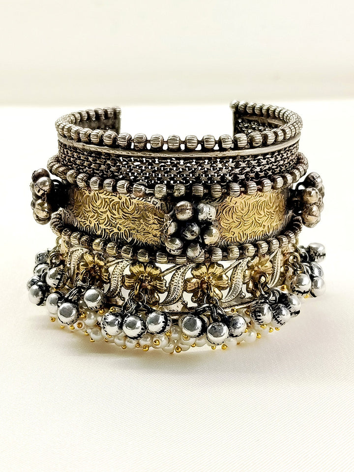 Savya Silver N Golden Oxidized Bracelet
