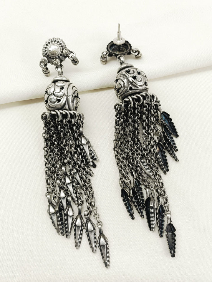 Swaran Plain Oxidized Jhumki