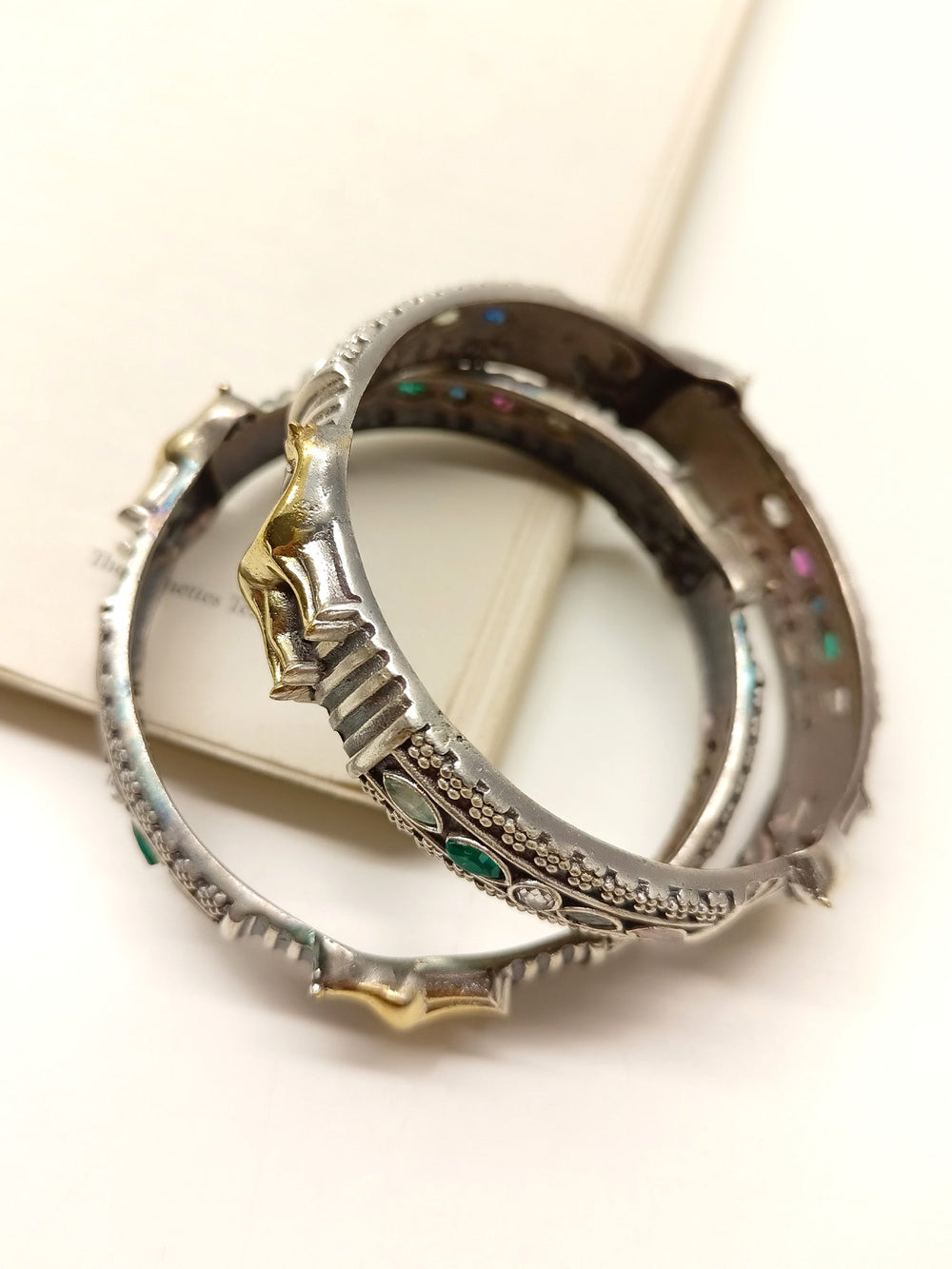 Sarika Multi Colour Deer Oxidized Bangle