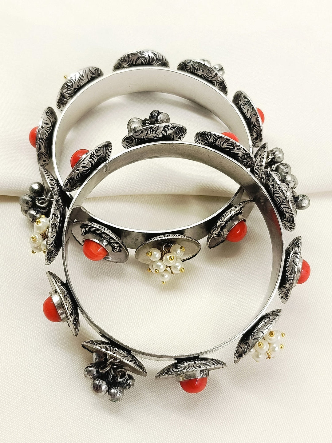 Farzana Coral Oxidized Bangles