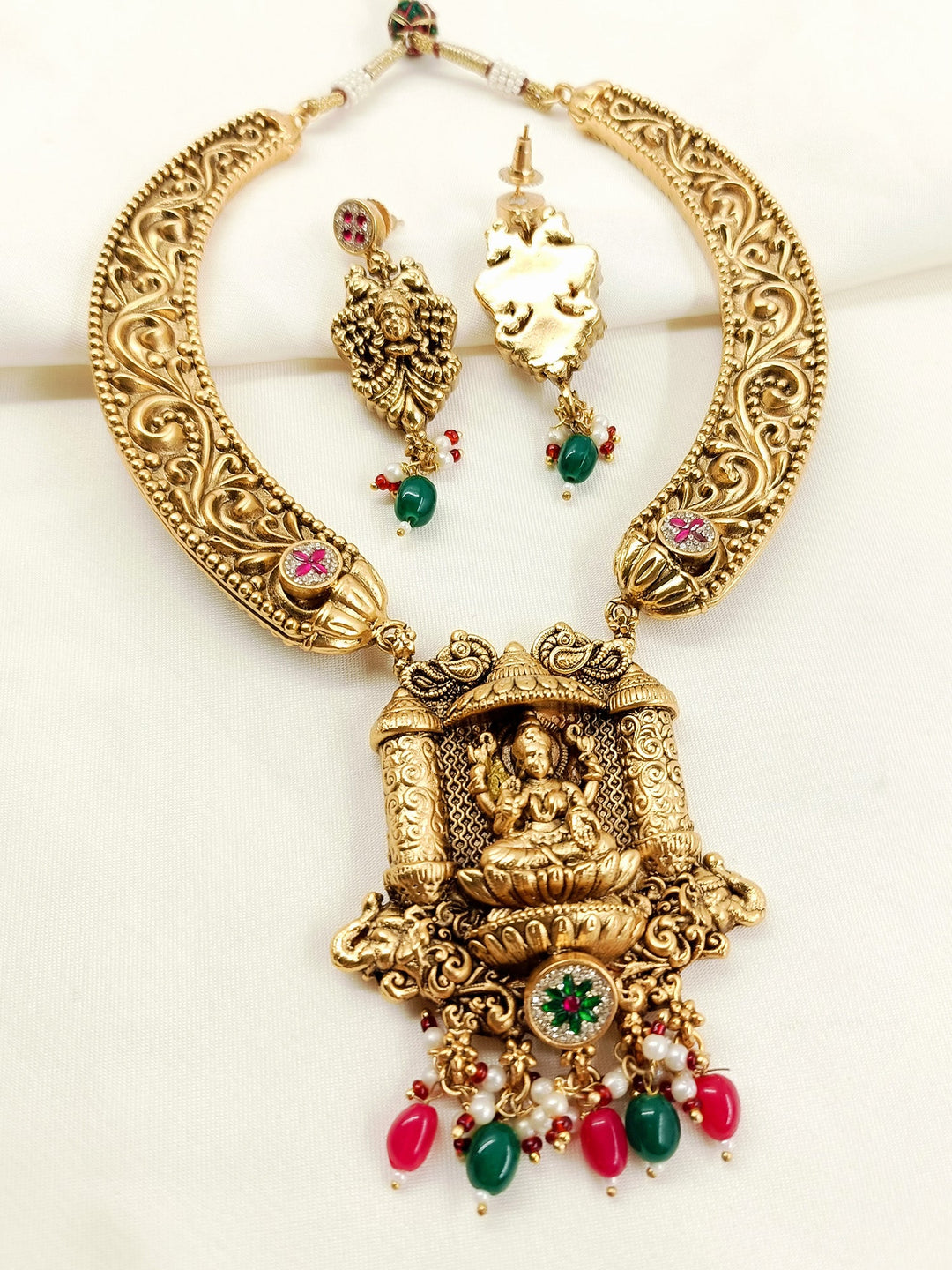 Chinmayi R&amp;G Antique Hasli Styled Necklace Set