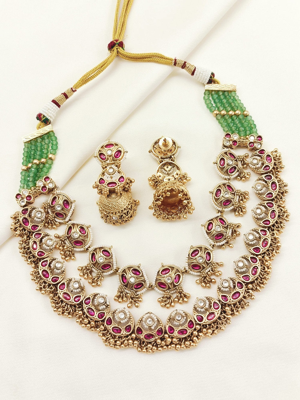 Aarya Multi Colour Kundan Necklace Set