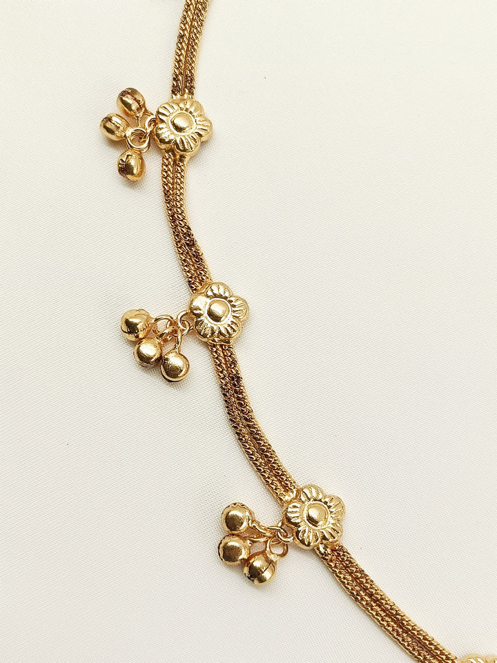 Simar Golden Antique Waist Belt/kamar Bandh