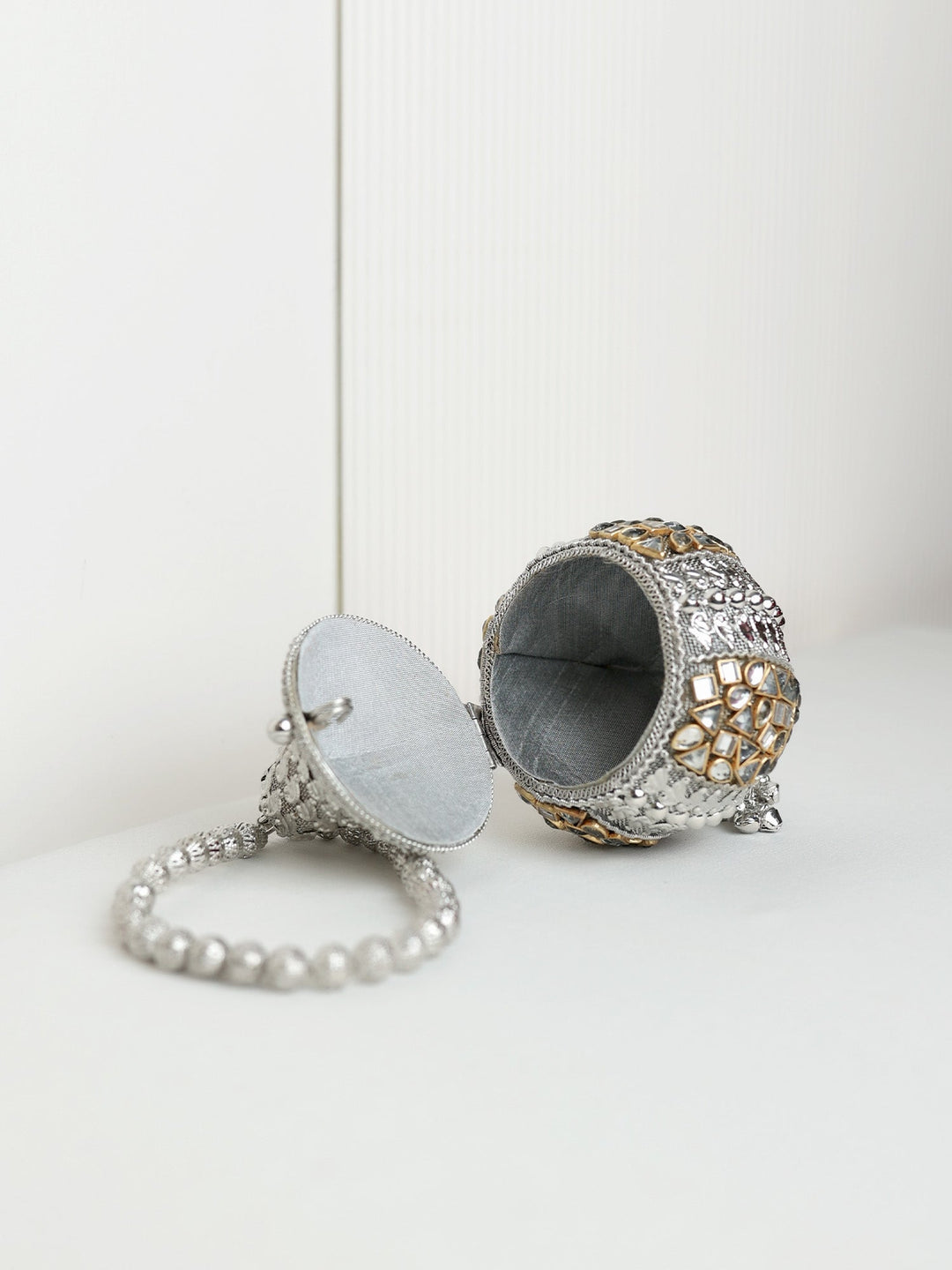 Kanu Silver Matki Mini Potli Bag