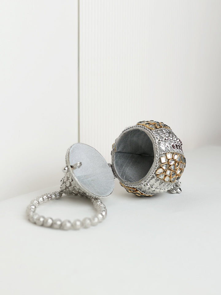 Kanu Silver Matki Mini Potli Bag