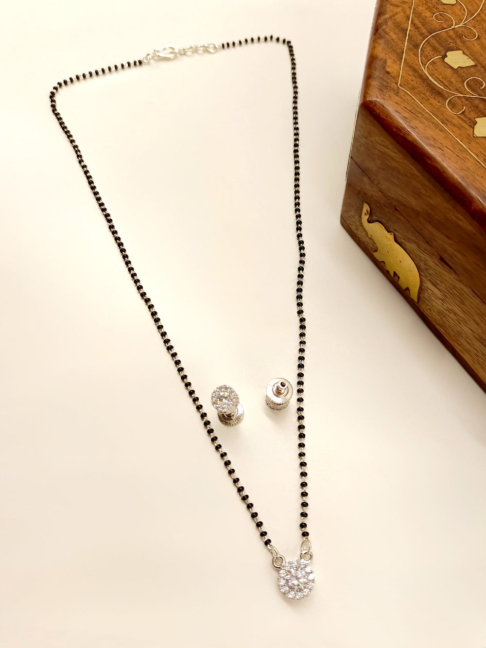 Jour White American Diamond Mangalsutra