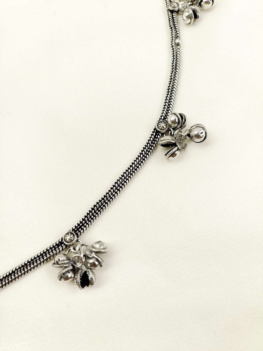 Kathyayani Plain Oxidized Floral Ghungroo Waist Belt