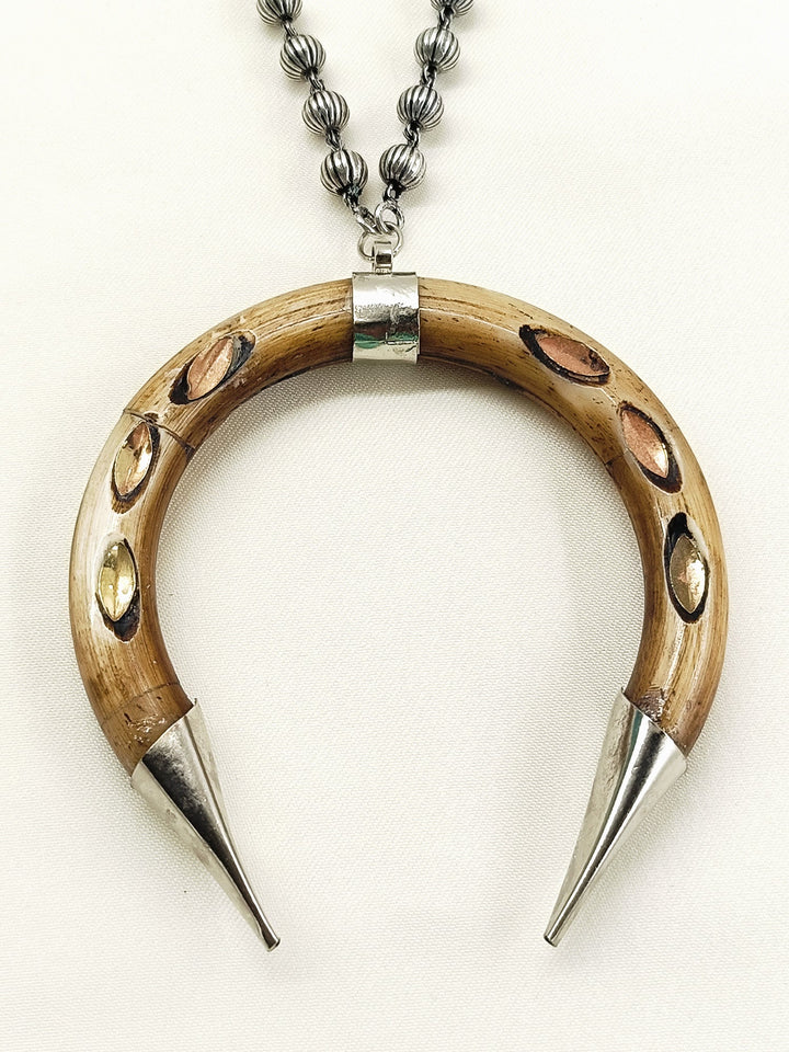 Pooja Brown Bone Neckpiece