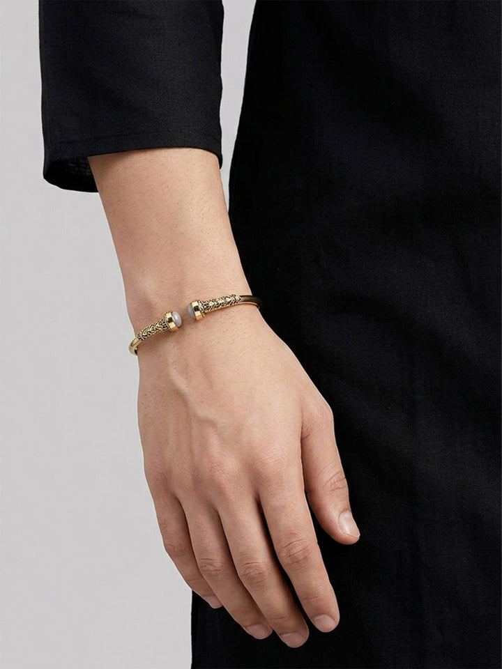 Ginik White Grey Stone Open Men&