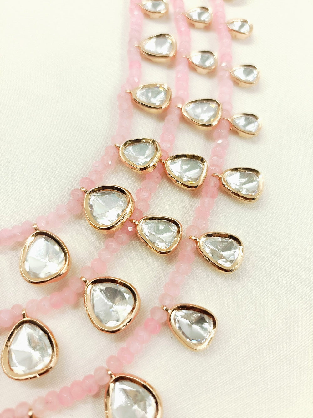 Soham Baby Pink Groom Beads Neckpiece
