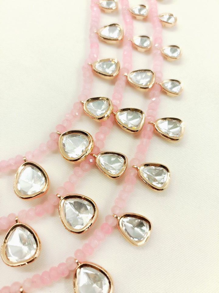Soham Baby Pink Groom Beads Neckpiece