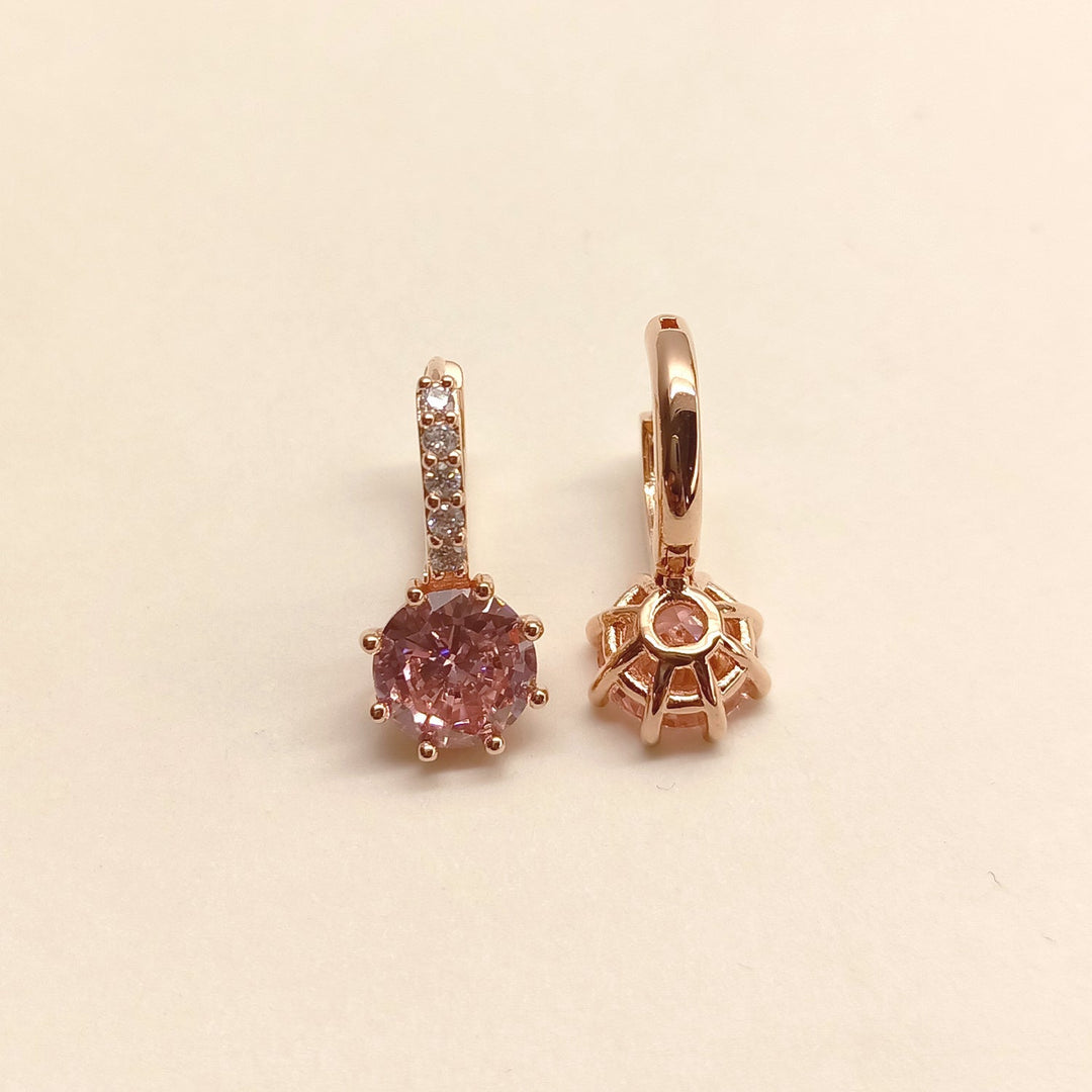 Shivani Pink Stone Rose Gold Plated Bali