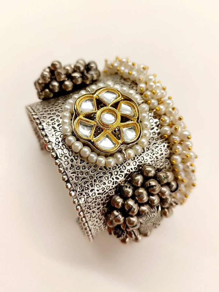 Kiona White Oxidized Bracelet