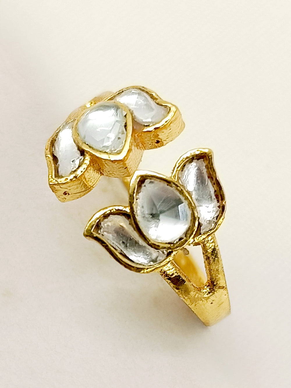 Asheer White Kundan Finger Ring