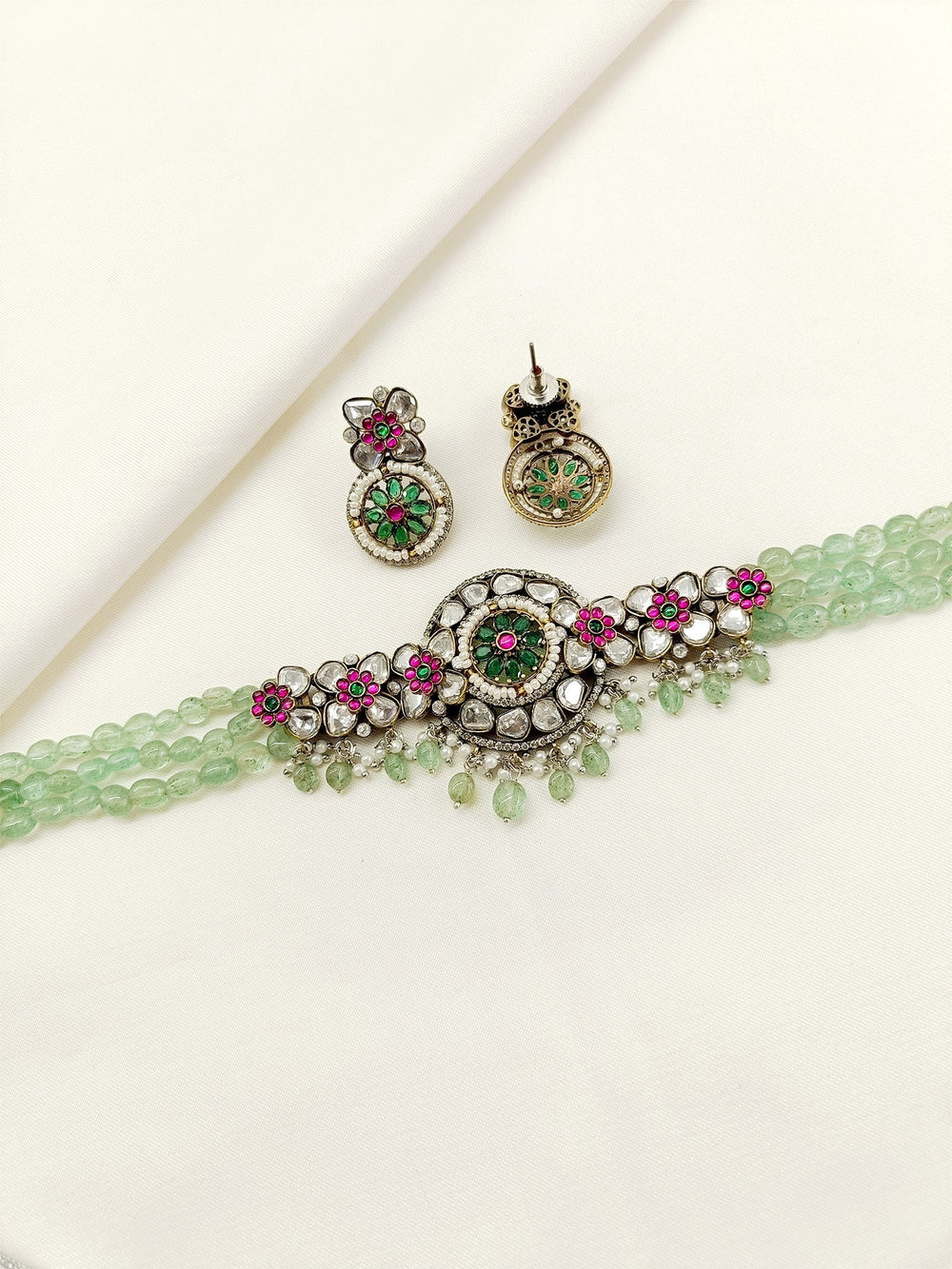 Sheesha MInt Green Victorian Choker Set