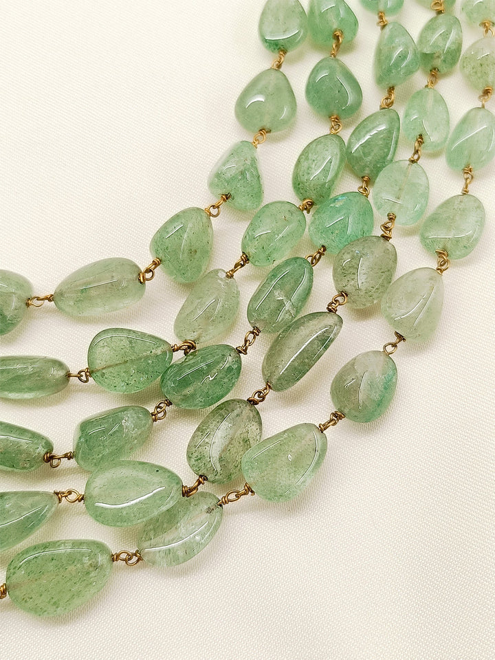 Swaraj Mint Green Groom Beads Neckpiece