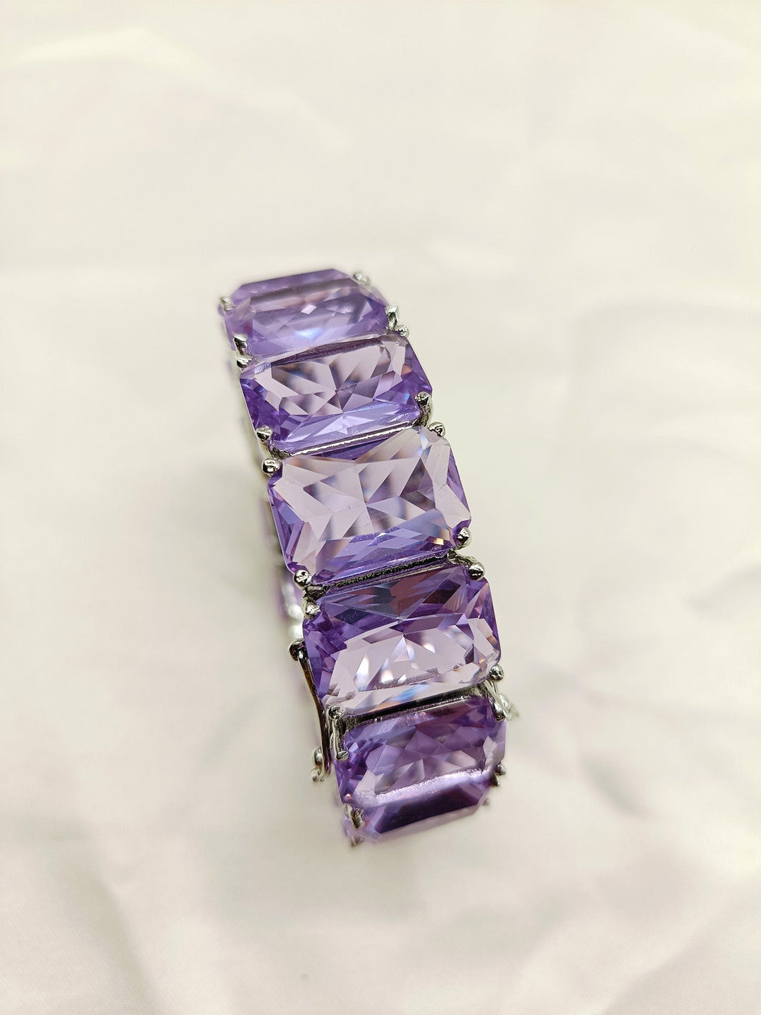 Elijah Purple Swarovski Stone Bracelet