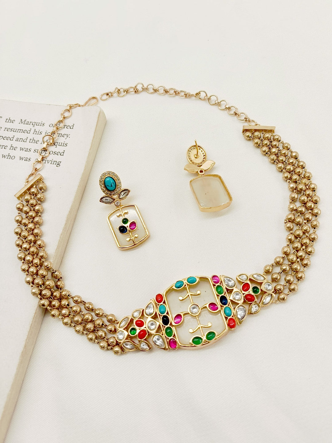 Anantya Multi Colour Kundan Choker Set