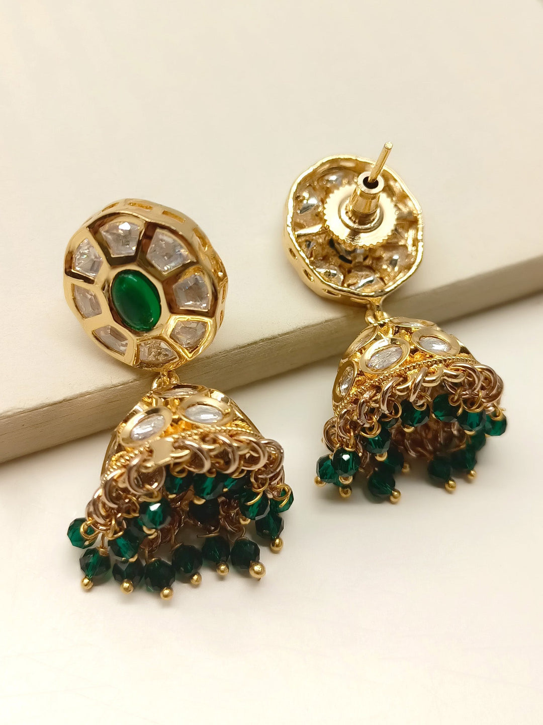 Kimora Green Kundan Jhumki