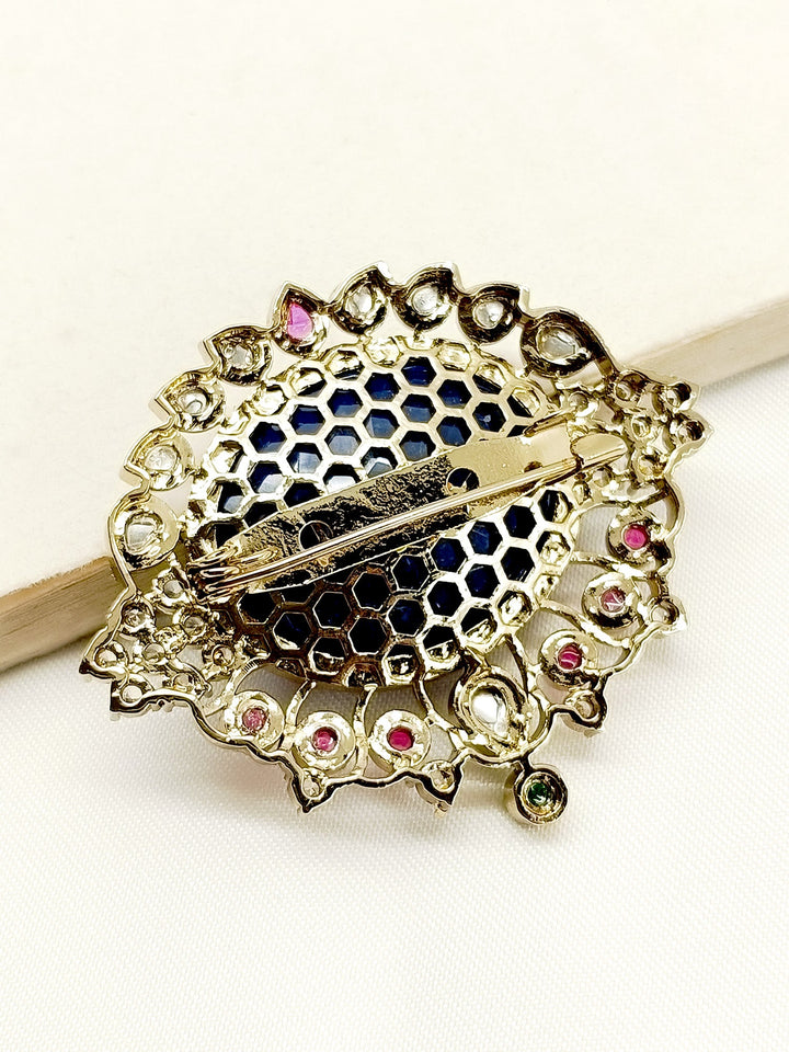 Manan Navy Blue Men's Brooch