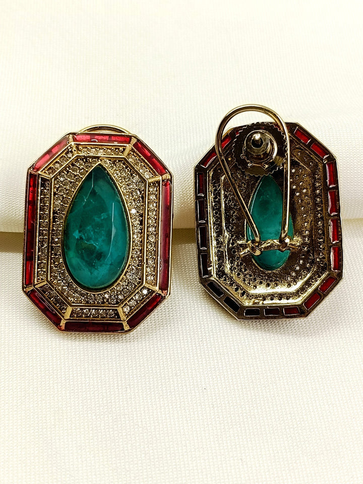 Anjita R&amp;G Victorian Tops - Earrings Antique Gold Plating 3