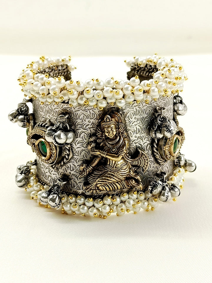 Adra Green Oxidized Bracelet