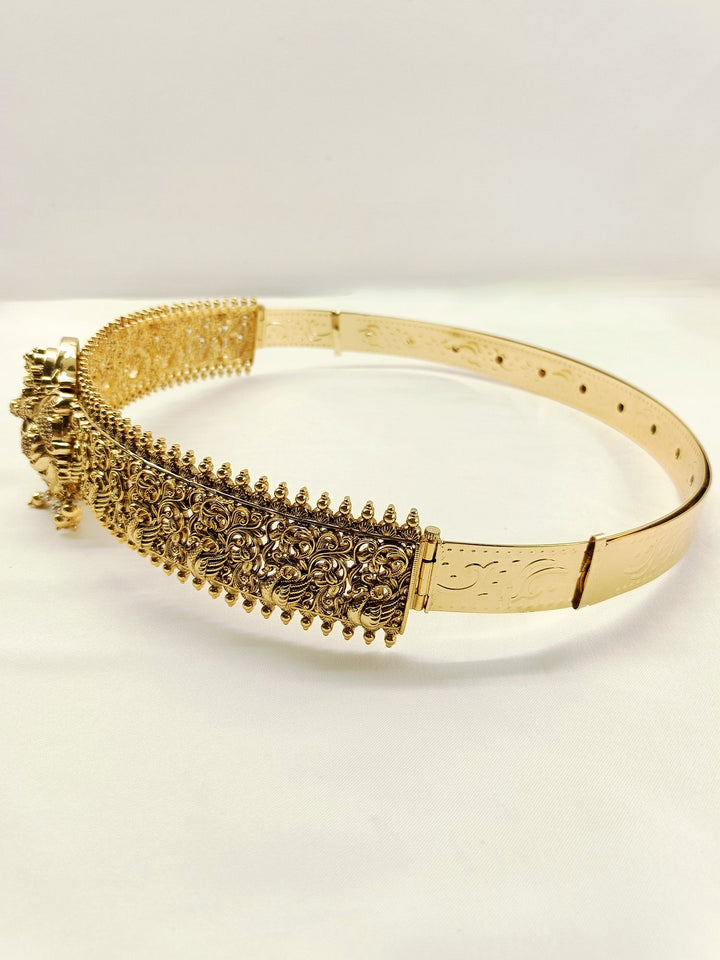 Pushti R&G Antique Lakshmi Temple Waist Belt / Kamabandh