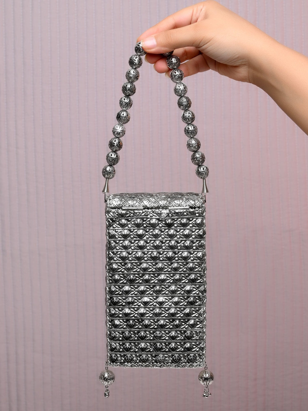 Kangna Ruby Silver Mobile Pouch