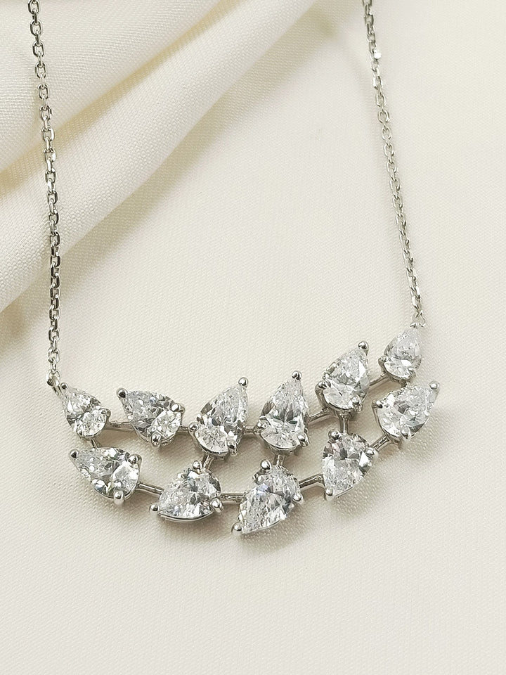 Amita 92.5 Silver Swarovski Stone Pendal