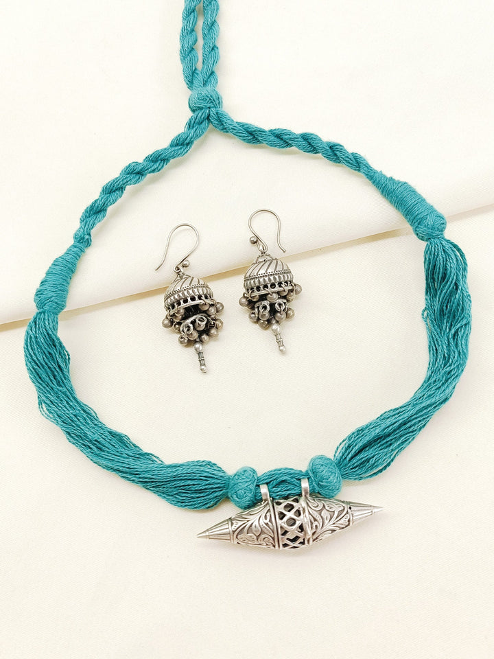 Ila Firozi Oxidized Necklace Set