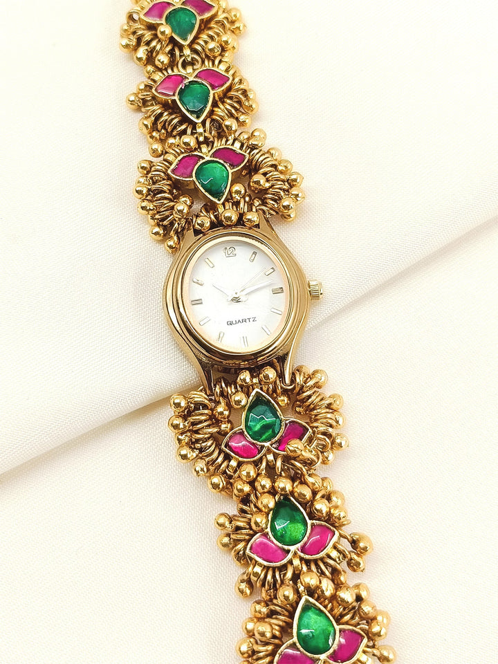 Vrinda's Paachi Kundan Watch