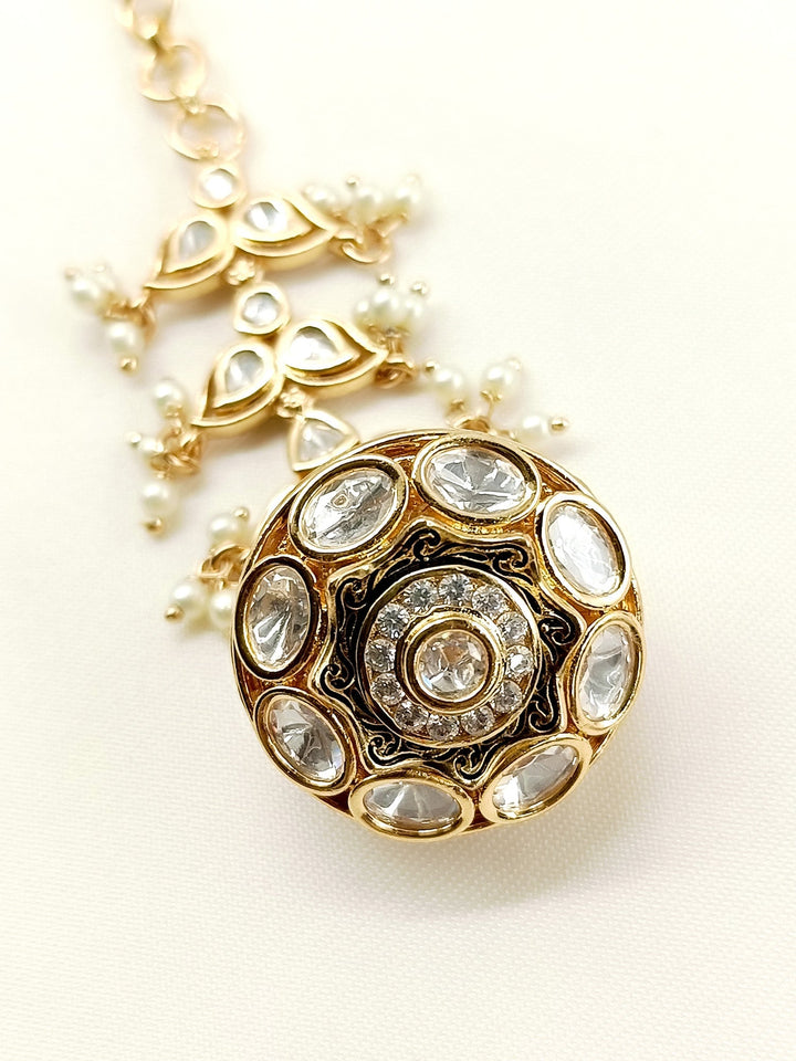 Gulli White Kundan Borla