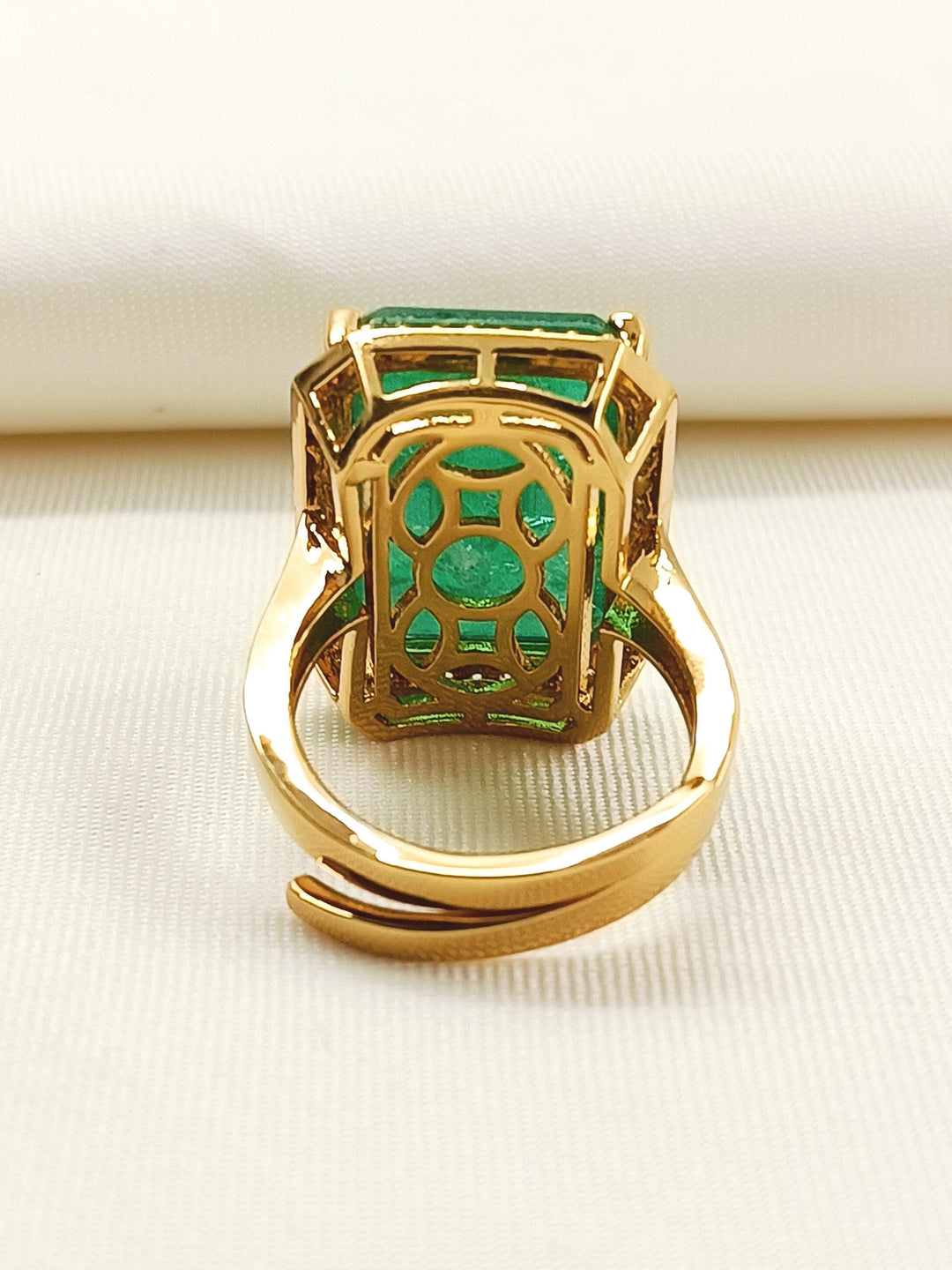 Zavanna Green American Diamond Finger Ring