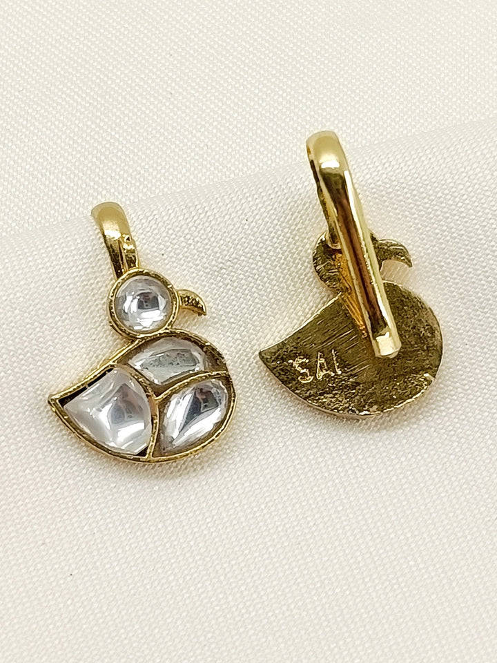 Harima White Gold Plated Kundan Ear Cuff  [ Price is for Pair ]