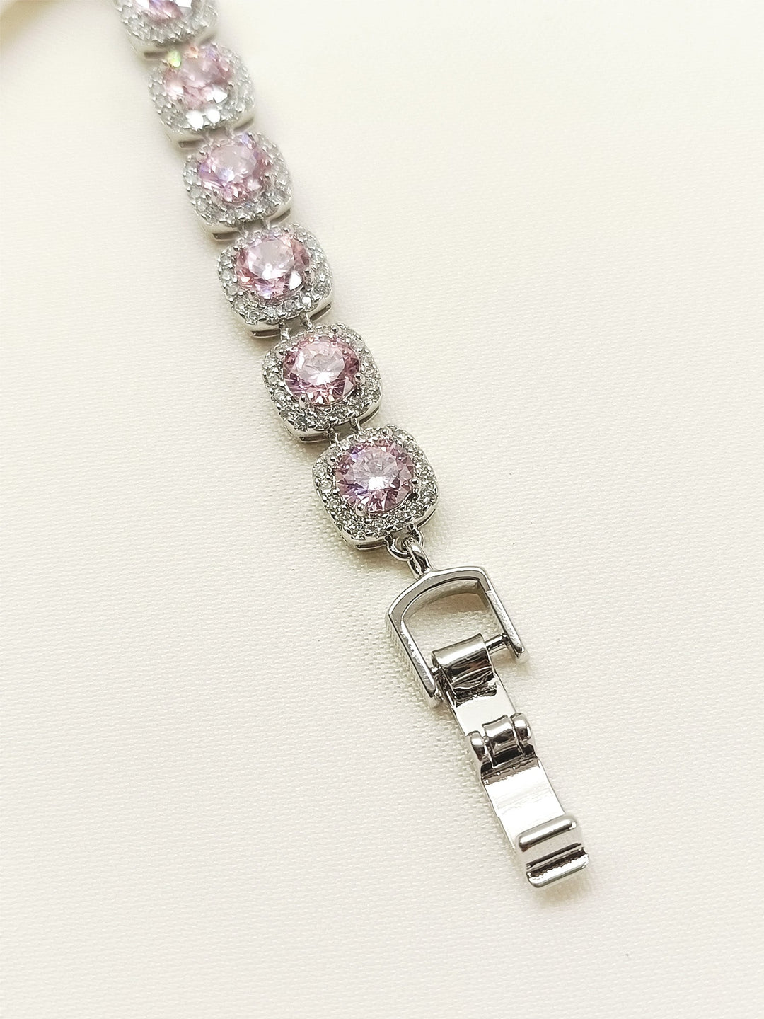 Honey Baby Pink American Diamond Bracelet