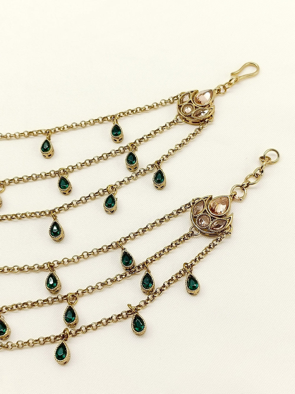 Laya Green Traditional Ear Chain