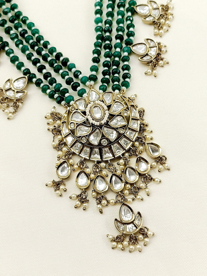 Jayash Green Groom Beads Neckpiece