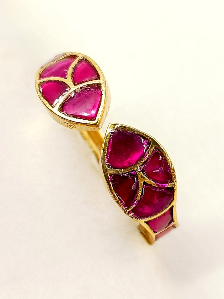 Kehar Ruby Kundan Finger Ring