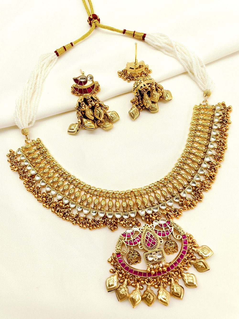 Eiravati Ruby Kundan Necklace Set