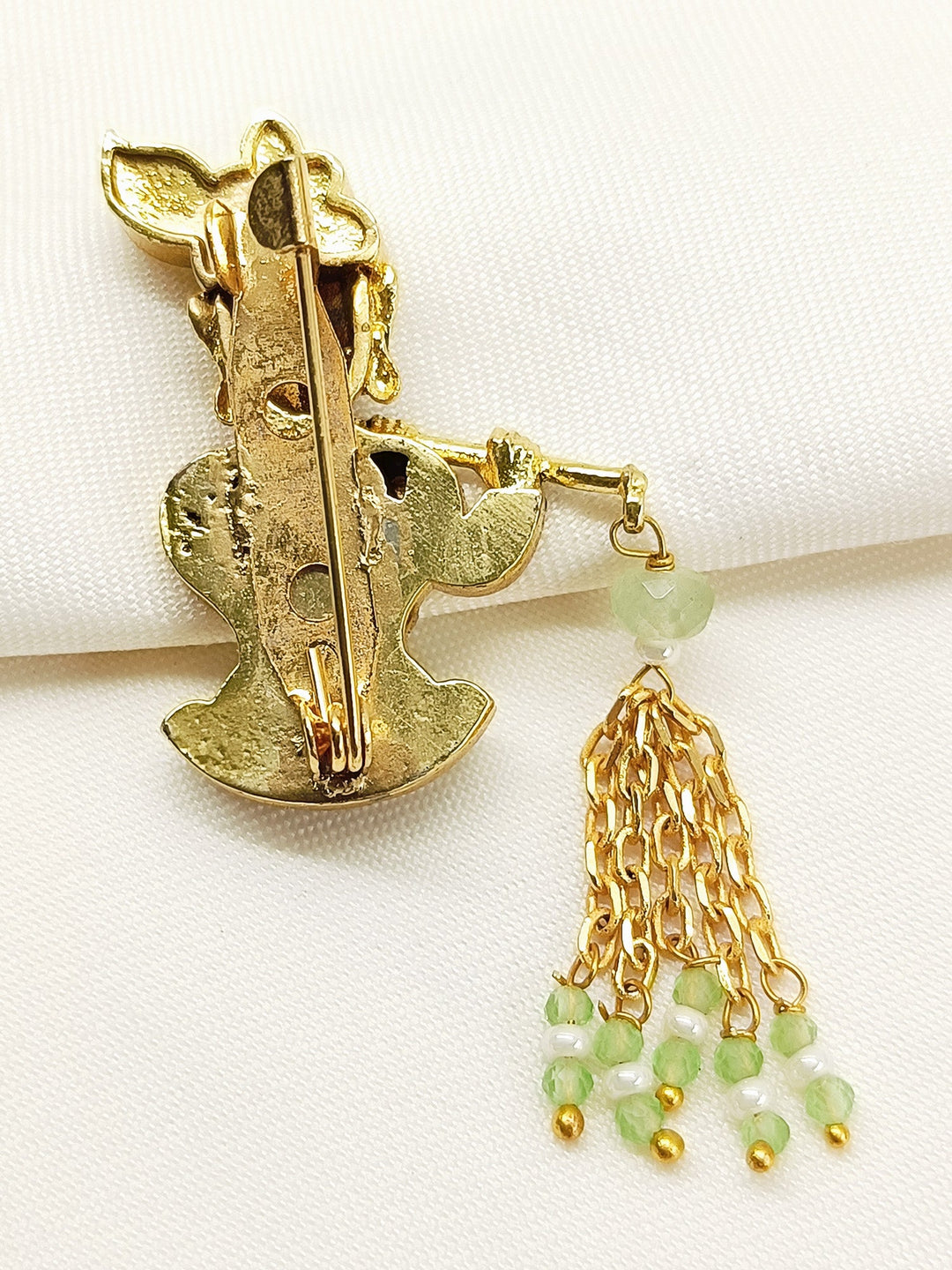 Kalpit White Krishna Ji Brooch