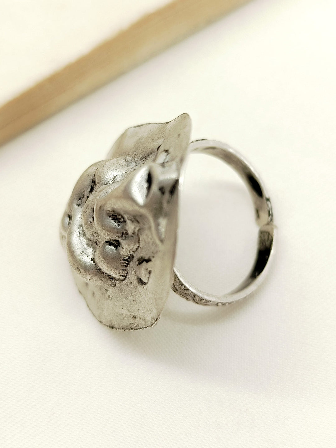 Roopa Silver Tribal Finger Ring