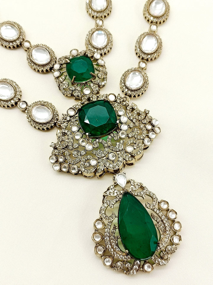 Rajvik Green Groom Victorian Neckpiece