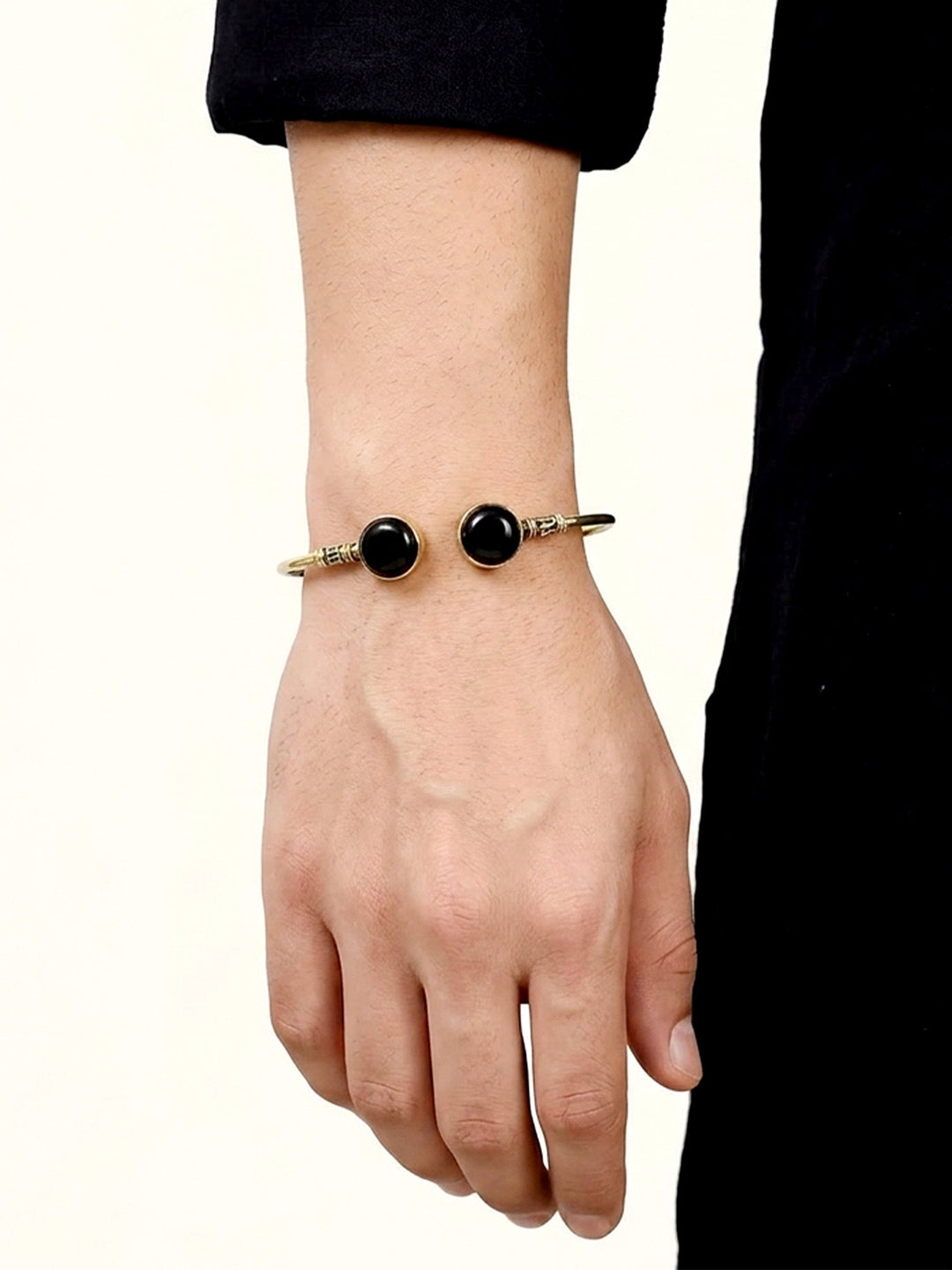 Ronith Black Dual Onyx Bracelet Men&