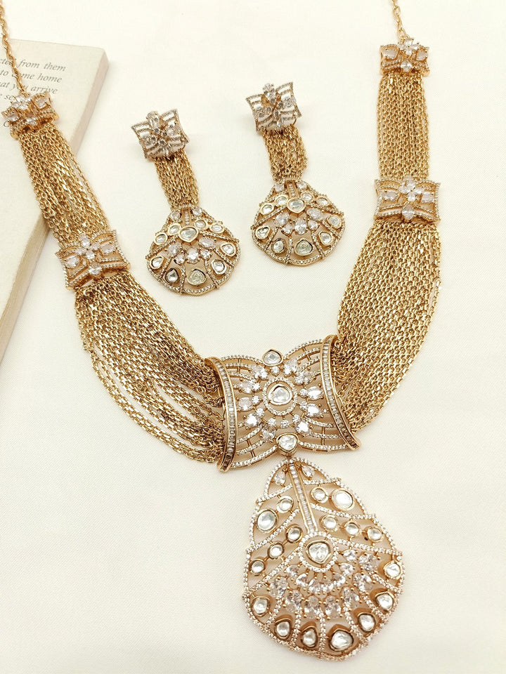 Damyanti White American Diamond Set