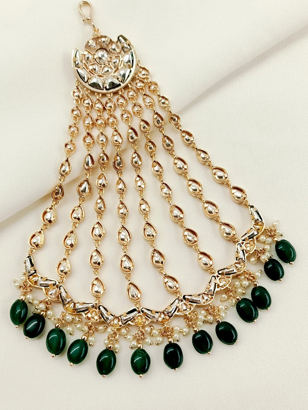 Prishti Green Kundan Passa